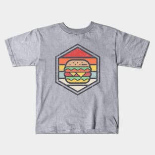 Retro Badge Burger Light Kids T-Shirt